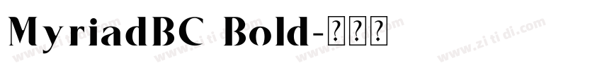 MyriadBC Bold字体转换